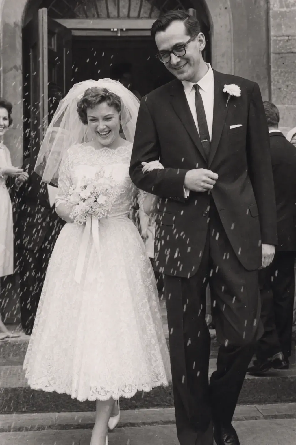Peggy and Walter on their wedding day, June 1962
