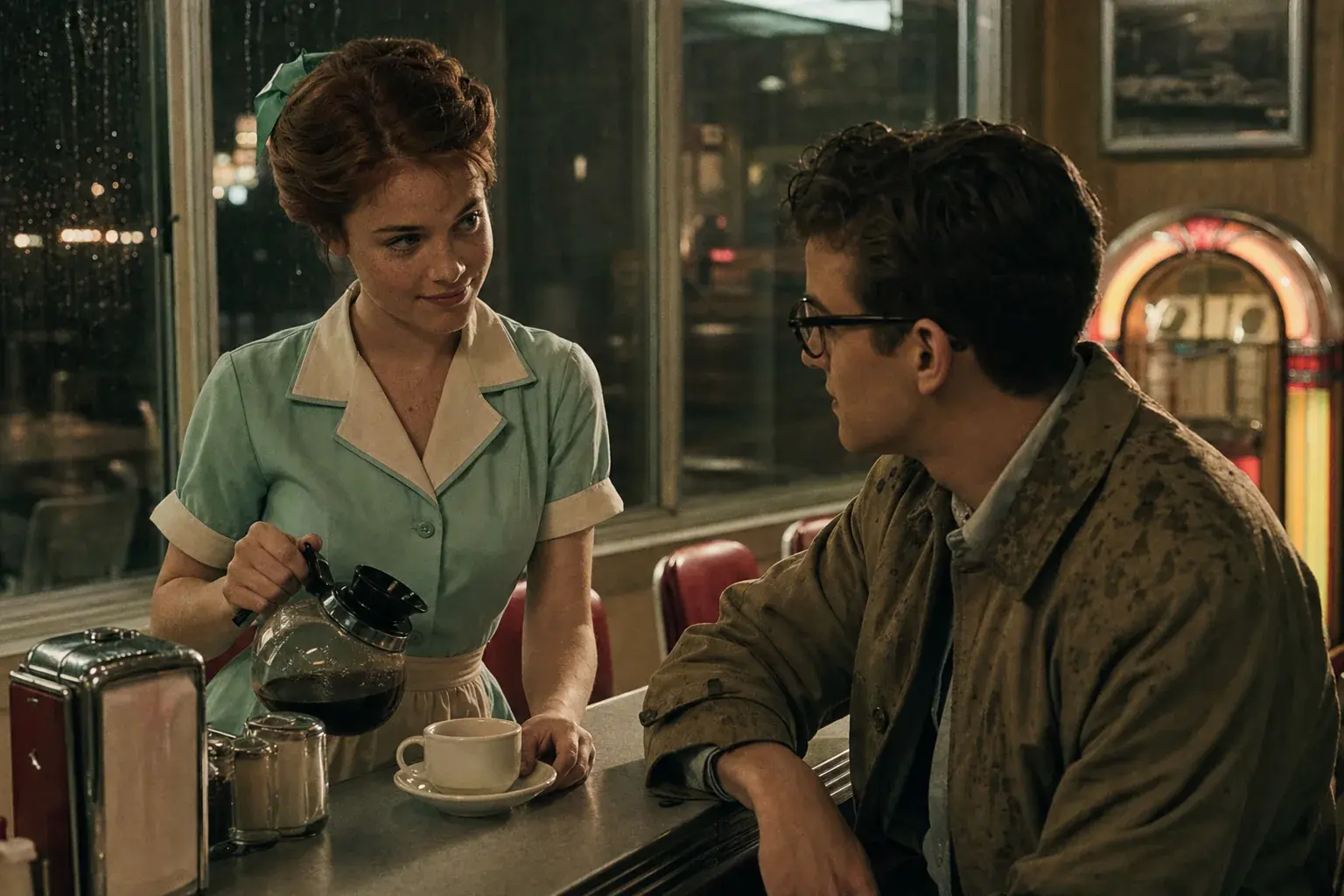 Recreation: the night Peggy met Walter at the diner, 1959